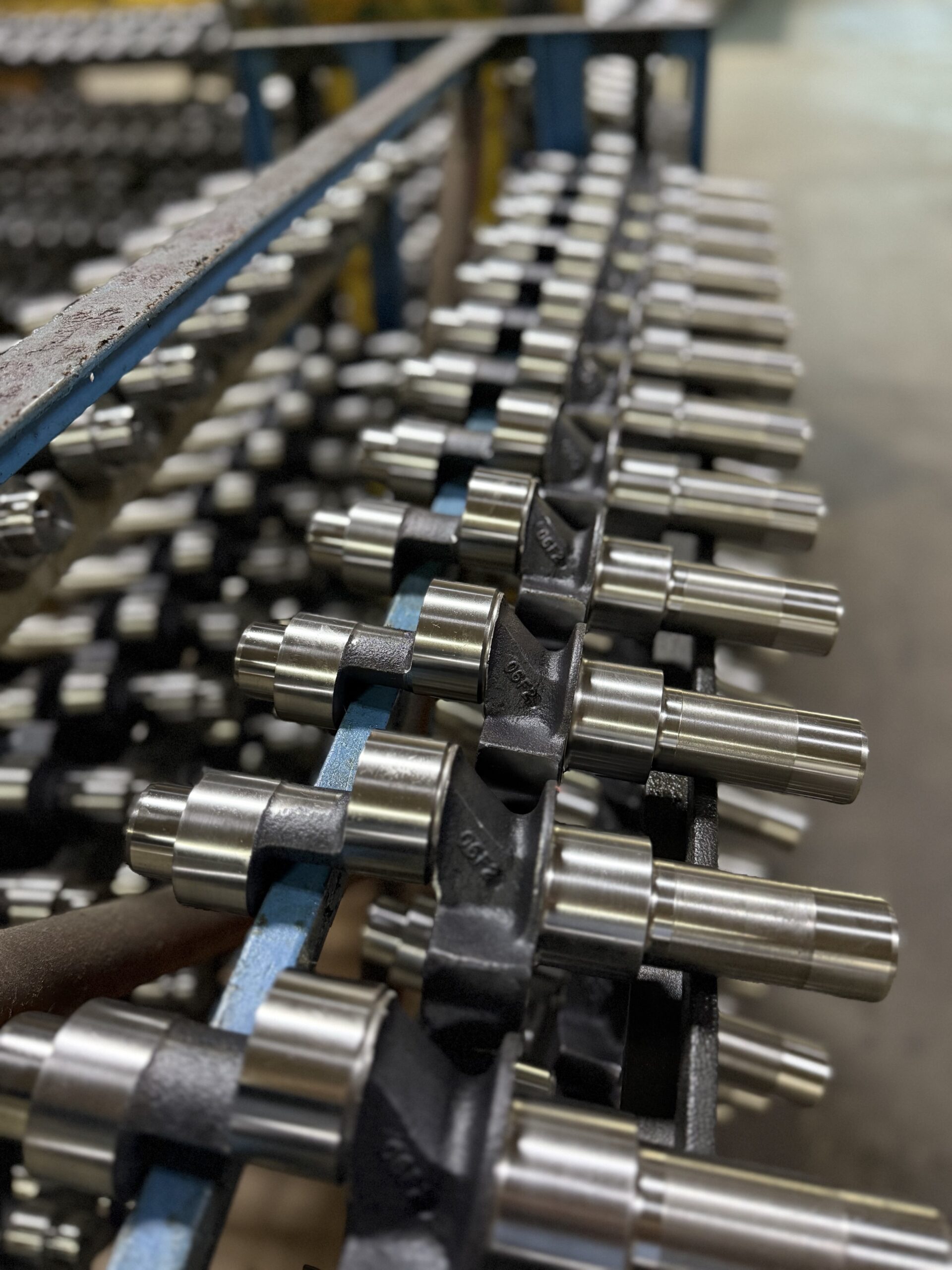 Crankshaft set up for CNC OD grinding